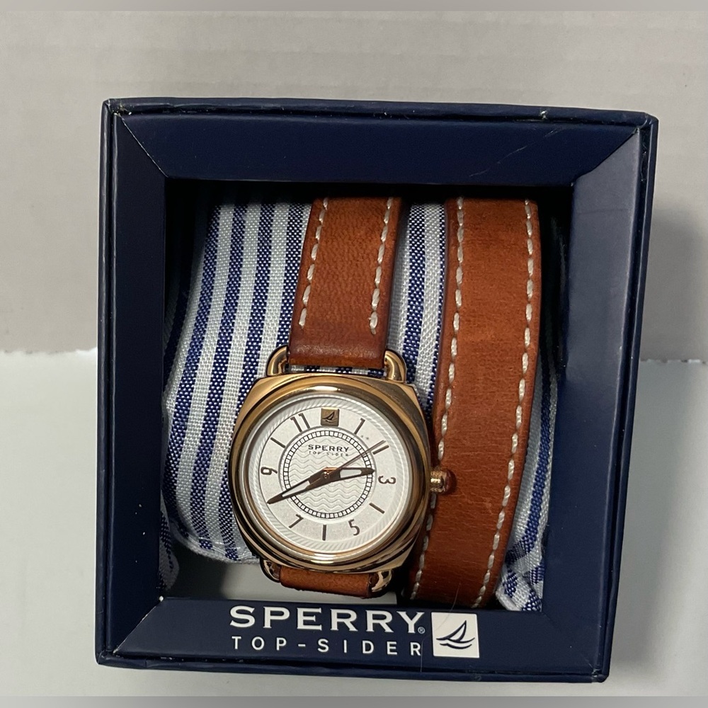 Sperry Brown Leather Wrap
Around Ladies Watch with New Battery
